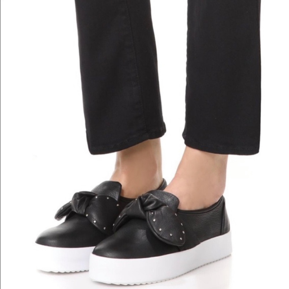 REBECCA MINKOFF | Black Studded Platform Sneaker